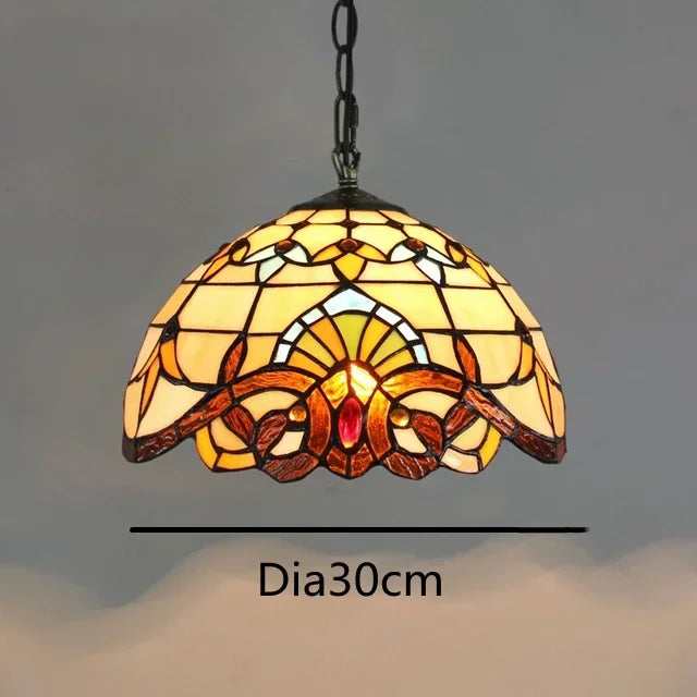 Decorazione da appendere in vetro colorato stile Tiffany Ø30cm